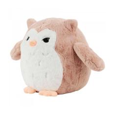 Imagem de Coruja De Pelúcia Rosê Olhos Charmosos 27 Cm