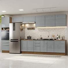 Imagem de Armário de Cozinha Completa 400cm Rustic/cinza Lux da Thauane Madesa