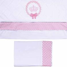 Imagem de Jogo de Lençol para Berço em malha Pequena Princesa Hug Baby