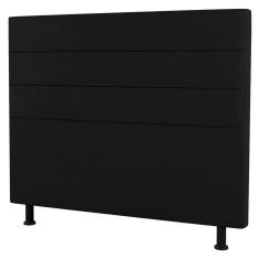 Imagem de Cabeceira Cama Box Solteiro Malik 90cm Suede Preto - Abmaza