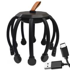 Imagem de Massageador Eletrico Cabeça Usb Recarregavel Polvo Massagem Relaxante