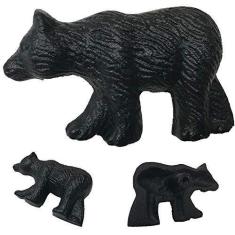 Imagem de Urso de 6,35 cm – DS-37 – Alça de puxador de armário – para portão, gaveta, armário, armário – Acabamento preto para design interno e externo – DS-37, Black