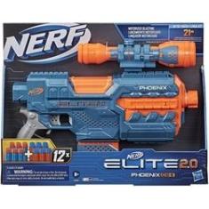 Arma Lançadora de Dardos Tipo Nerf Fit Azul com 4 Dardos Hero Baby Style