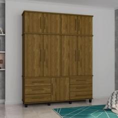 Imagem de Guarda Roupa Triplex Prisma 4 Portas Imbuia - Fabri Móveis