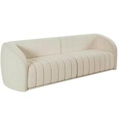 Imagem de Sofá Living Decorativo 3 Lugares 252cm Meris M22 Bouclê Cru - Mpozenato