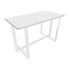 Imagem de Mesa Halden C/ Tampo 120 X 60 Cm Escritório Branco - Genus Móveis