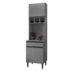 Imagem de Armário Paneleiro Duplo Andréia Cinza Fosco - ajl