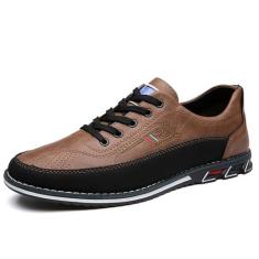 Imagem de Tênis social masculino Gatsby, Oxford Derby, casual, mocassim com cadarço para negócios, dirigir, escritório, caminhada, Marrom, 38
