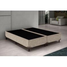 Imagem de Base Box Casal Bipartido Suede Bege - 138x188x40 - DMHOPE7