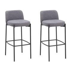 Imagem de Conjunto com 2 Banquetas Fany Cinza Escuro