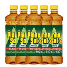 Imagem de Kit com 5 Desinfetante Pinho Sol Original 500ml Cada