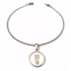 Imagem de Pulseira Aço Inox Pedagogia Professora Coruja Resinada
