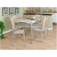 Imagem de Mesa de Jantar Aço Nobre Kansas com 6 Cadeiras