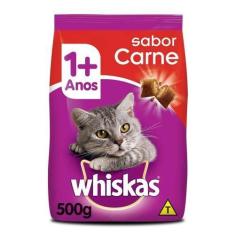 Imagem de Ração Whiskas Para Gatos Adultos Sabor Carne