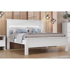 Imagem de Cama Casal Verona Branco - Móveis Novo Horizonte