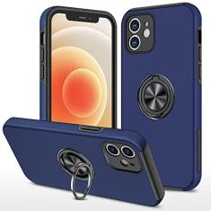 Imagem de Capa à prova de choque para iPhone 13 12 11 Pro XS Max X XR Ring Holder Magnet Case para iPhone 7 8 6 6s Plus SE 2020 Armor Bumper Cover, Blue, For iPhone SE 2020