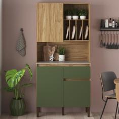 Imagem de Armário De Cozinha 3 Portas 1 Gaveta Ac4310 Carvalho Oak Arbo Petra Decibal Carvalho