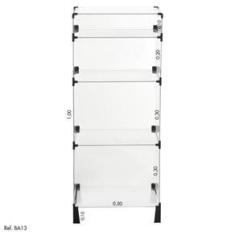 Imagem de Balcão de Atendimento Modulado em Vidro Porta Bijuterias - 0,50 x 1,00 x 0,30
