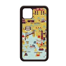 Imagem de Mapa de Hong Kong Sightseeing China para iPhone 12 Pro Max Capa para Apple Mini Mobile Case