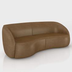 Imagem de Sofá 3 Lugares 288cm Orgânico Zion M22 Sintético Caramelo - Mpozenato