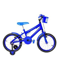 Imagem de Bicicleta Infantil Masculina Aro 16 Alumínio Colorido Azul