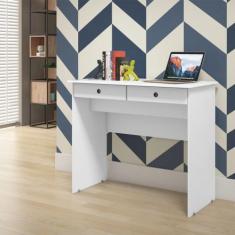 Imagem de Escrivaninha 2 Gavetas - Branco Brilho - CasaH