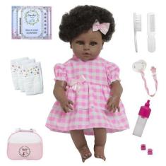 Imagem de Boneca Reborn Diva Cabelo Enrolado Corpo Silicone Completa - Cegonha R
