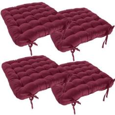 Imagem de Kit 4 Almofadas Decorativa Futon Assento De Cadeira Sofa Pallet Banco
