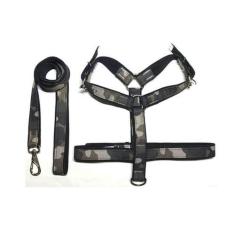 Imagem de Coleira Peitoral Pit Bull 25mm Xadrez Para Cachorros - Preto - Nica Pe