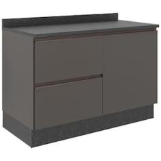 Imagem de Balcão Bartira Línea com 1 Porta, 3 Gavetas e 1 Prateleira - 120cm de largura