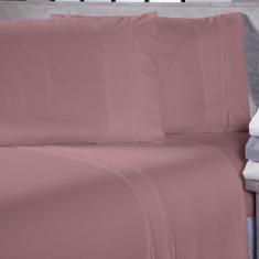 Imagem de Jogo de Cama Lençol Sofist Ponto Palito 400 Fios Toque Macio Solteiro 02 Peças - Rosê