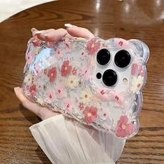 Imagem de Capa feminina de silicone floral para iPhone 14 13 12 11 Pro Max Soft Wave Back Cover, floral B, para 12 Pro