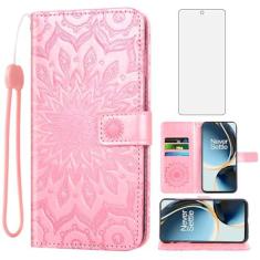 Imagem de Capa de telefone para OnePlus Nord N30 5G/CE 3 Lite carteira com protetor de tela de vidro temperado e capa flip fina de couro, suporte para cartão, acessórios para celular OPPO K11x/One Plus 1 1+ N