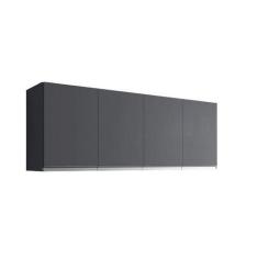 Imagem de Armário Aéreo P/ Cozinha Andreia 160cm C/ 4 Portas Cinza - Ajl Móveis