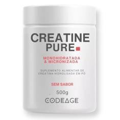 Imagem de Creatine 100% Pure Monohidratada 500g Sabor Natural - Codeage