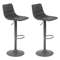 Imagem de Kit com 2 Banquetas para Cozinha Barbacena Preta