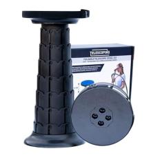 Imagem de Banqueta dobrável, banco telescópico ajustável de 51,8 cm de altura, banquinho portátil resistente suporta 350 kg para acampamento, churrasco, festivais de música