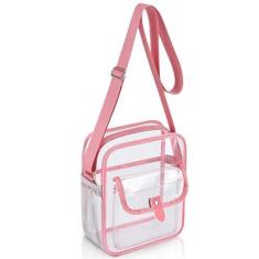 Imagem de SPODEARS Bolsa transparente aprovada em estádio, bolsas transparentes para mulheres, bolsa de concerto de plástico transparente 30,5 x 15,5 x 30,5 cm, bolsa pequena transparente para estádio