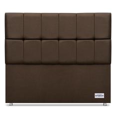 Imagem de Cabeceira Piave Linho Marrom Casal (12X140x125) - Ortobom