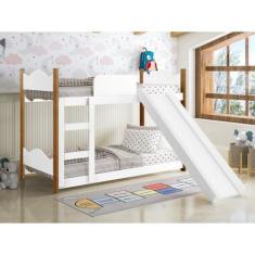 Imagem de Beliche Infantil  Branco/Grenat Touch Encanto Gabrielli - Gabrielli Mó
