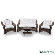 Imagem de Conjunto Naxos - 1 Sofá 2 Lugares + 2 Poltronas + 1 Mesa Centro - Lba