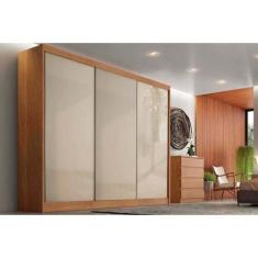Imagem de Guarda Roupa 3 Portas De Correr E 8 Gavetas Natus/Duna Cumaru/Fendi -