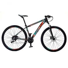 Imagem de Bicicleta Aro 29 Krw Alumínio 24 Vel Freio Hidráulico Suspensão Dianteira S2 15.5 Preto-Azul E Laranja