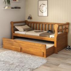 Imagem de Bicama Nathalia com Gavetas na Auxiliar Marrom - Moveis Nathalia