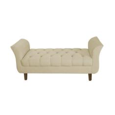 Imagem de Recamier Estofado Para Quarto Closet 140 cm Grécia Suede Bege - DL DEC