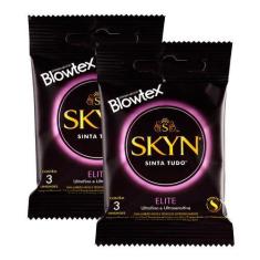Imagem de Preservativo Blowtex Skyn Elite 3 Unidades  Kit Com Duas Unidades