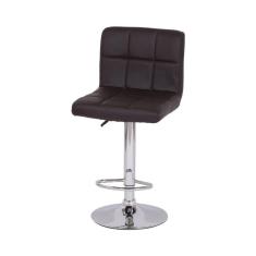 Imagem de Banqueta Confort Estofada Café Base Cromada