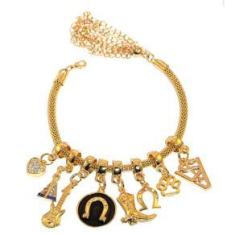 Imagem de Pulseira Berloques Country Veterinária Folheado 18k