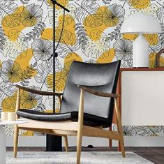 Imagem de Papel de Parede Adesivo Folha Natureza N02021 Rolo de 0,58x3,00M