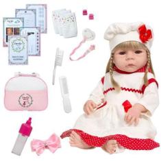 Imagem de Boneca Reborn Realista Loira Enxoval 20 Itens Envio Imediato - Cegonha